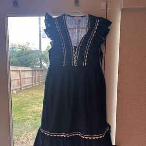 Entro navy blue midi dress